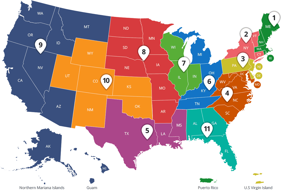 Federal District Courts Map SEONegativo com